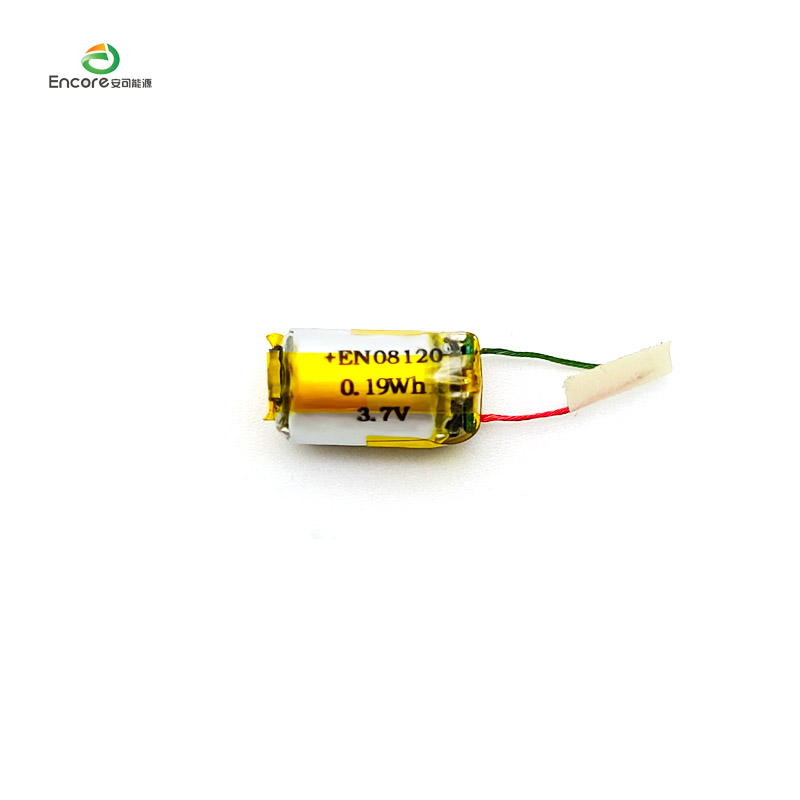 08120 50mAh 3.7v lipo bateria zilindrikoa