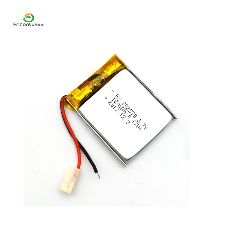 Edertasunerako 3.7v 180mah LiPo bateria