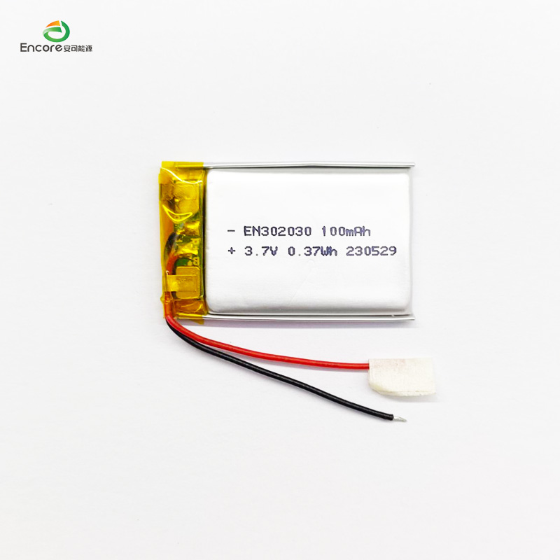 3.7V-ko 100mah-ko bateria kargagarria